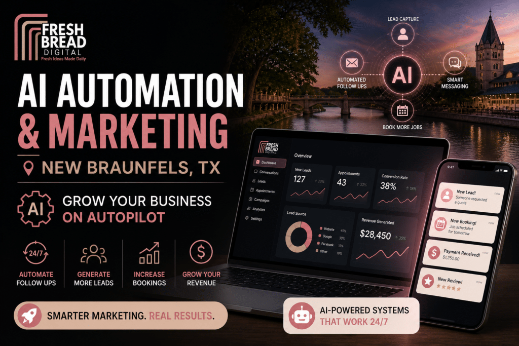 The Future is Fresh: Leveraging AI Automation and Marketing in New Braunfels 1 AI automation and digital marketing in New Braunfels helping businesses generate leads and grow on autopilot
