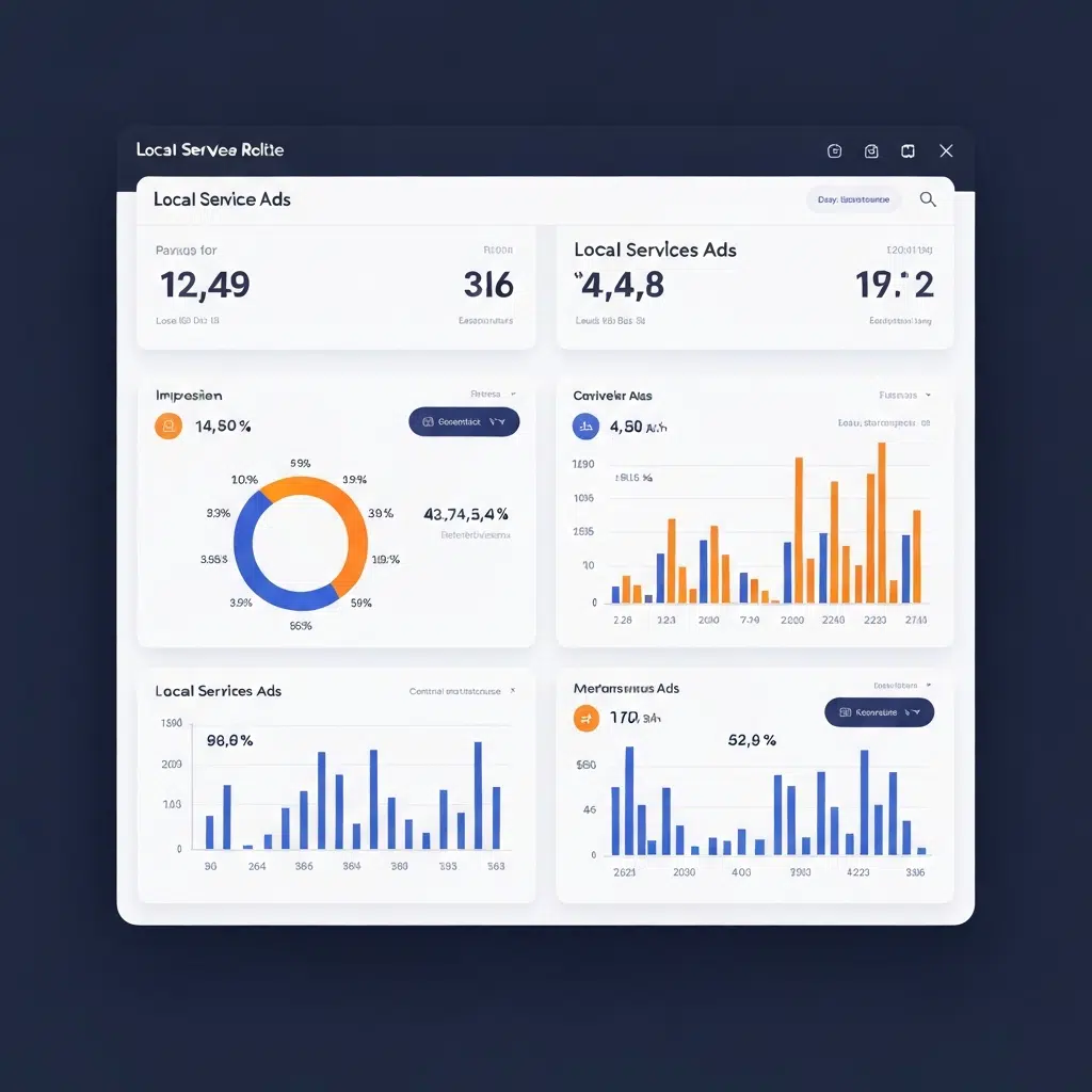 Dashboard comparing Local Services Ads and Google Ads performance